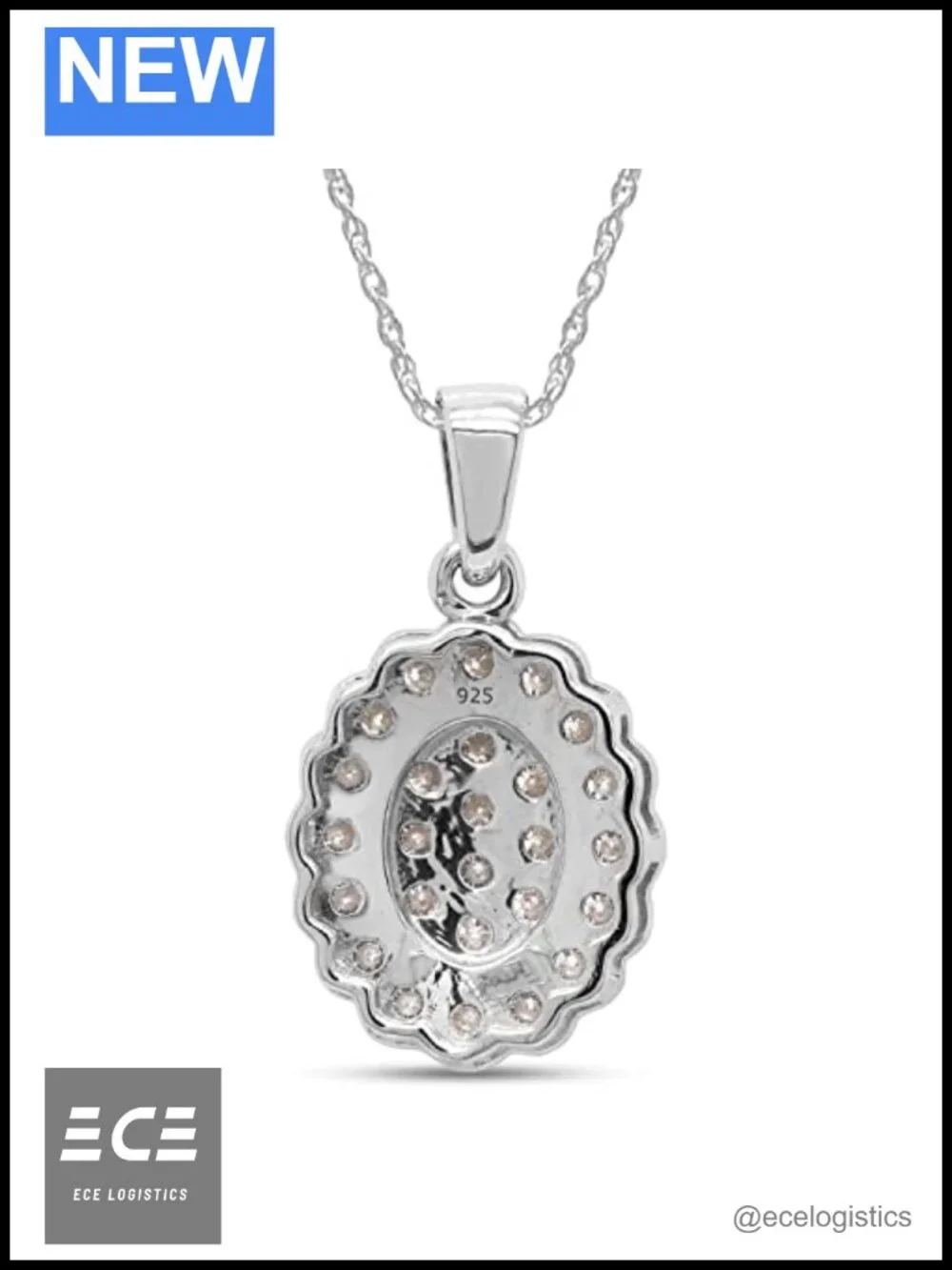 Moissanite Cluster Flower Pendant Necklace 14k Gold Over Sterling Silver 18